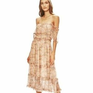 Anthropologie Love the Label Waterlily dress, pink and blue floral, XS